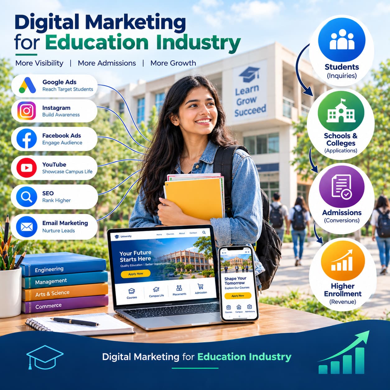 Education Marketing services in Pune by Leap Booster: more visibility, leads and revenue