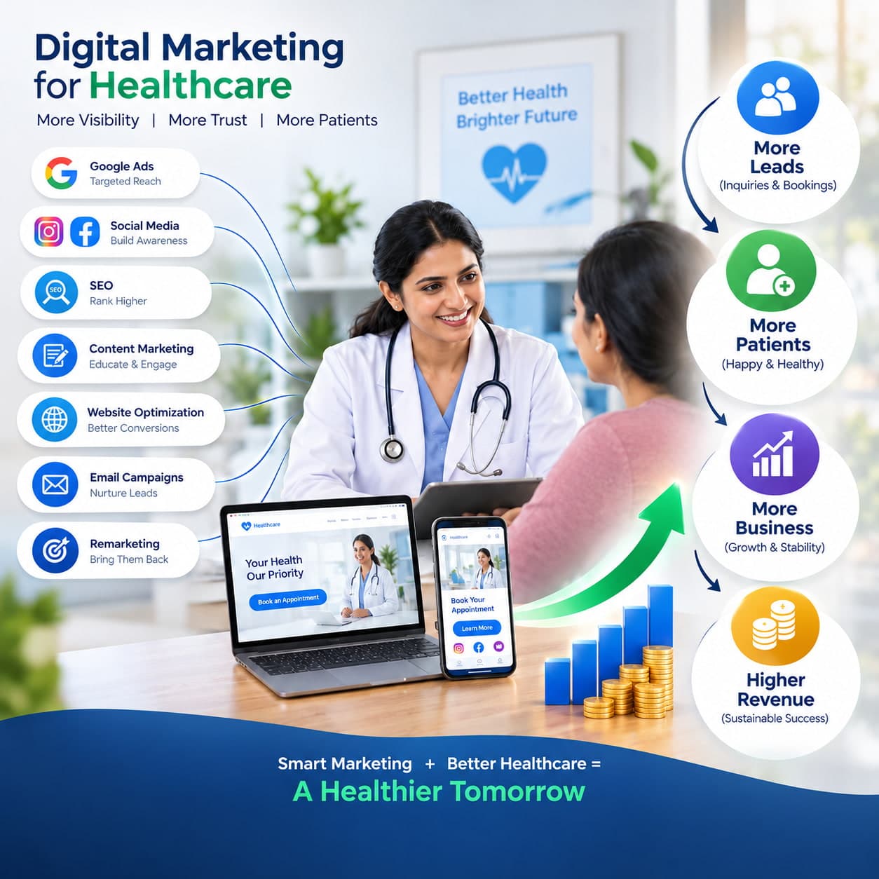 Healthcare Marketing services in Pune by Leap Booster: more visibility, leads and revenue