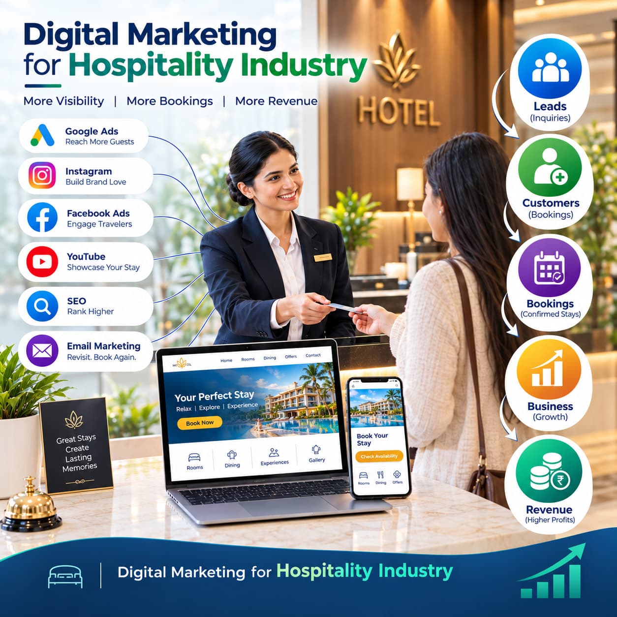 Hospitality Marketing services in Pune by Leap Booster: more visibility, leads and revenue